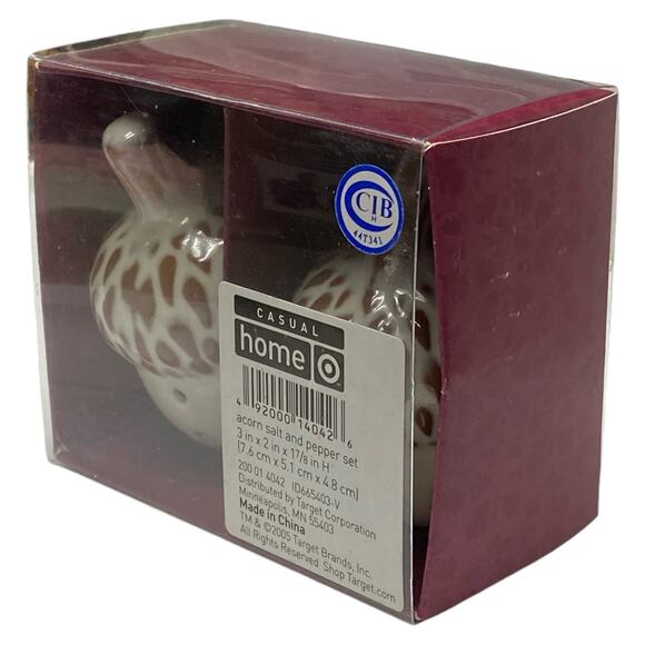 Target Casual Home Acorn Salt and Pepper Terra Cotta Clay MIB - Picture 5 of 9